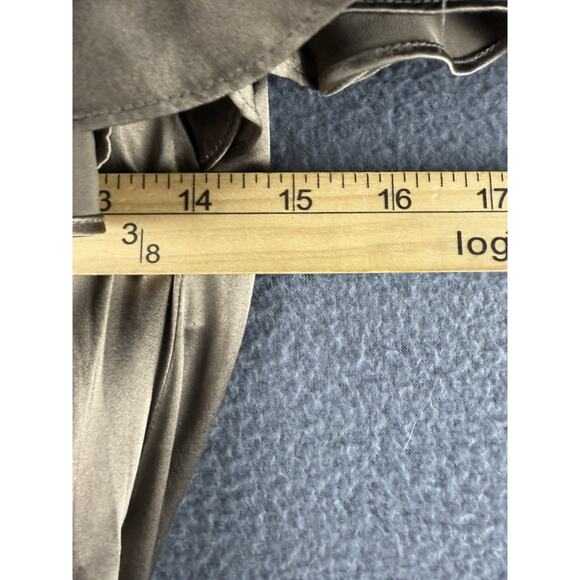Banana Republic 100% silk flutter sleeve dress size 2 Gold Brown Sheath - Picture 7 of 9